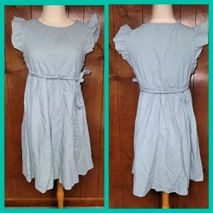 SHEIN Girls Ruffle Trim Elastic Waist Dress